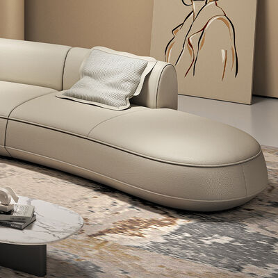 Modern Functional Thick Leather and High-end Original Design Villa Living Room Sofa Set