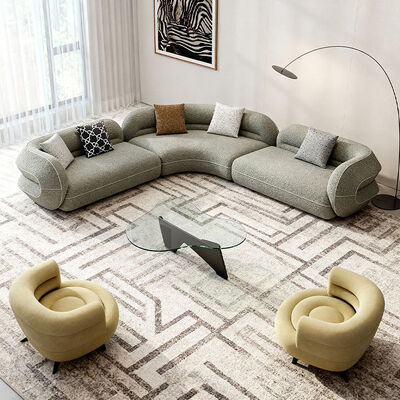 High End Luxury Fabric Couch L Shaped Sofa Set Modern Living Room Fabric Sofas for Hotel Home Room