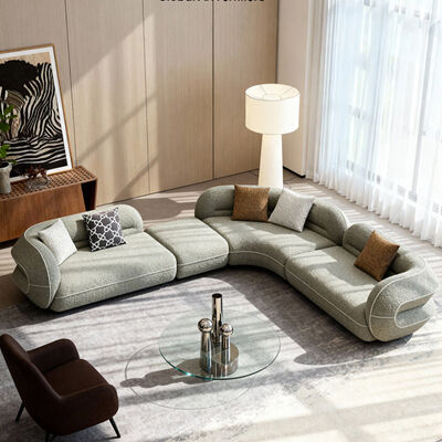 High End Luxury Fabric Couch L Shaped Sofa Set Modern Living Room Fabric Sofas for Hotel Home Room