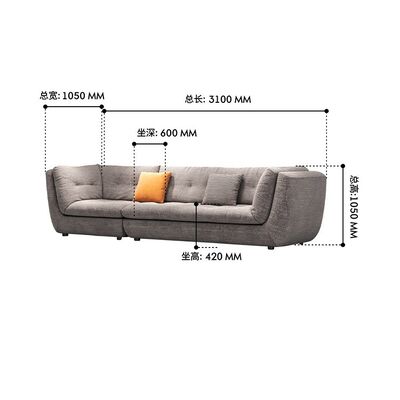 Modern White Fabric 1-2-3-4 Seater Sofa Sofa Lamp Luxury Designer Hotel Living Room Furniture Teddy Velvet Straight Sofa Set