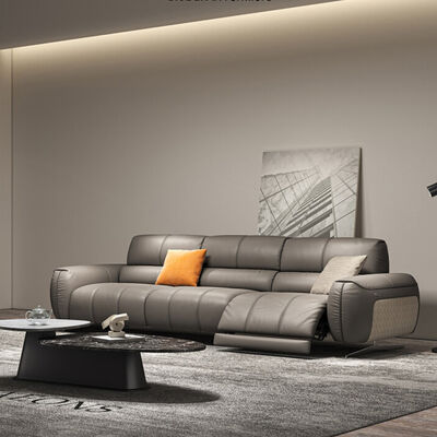 Luxury Electric Recliner Sofa Chair Extendable Reclining Designs for Apartment Villa Gym School Living Room Set