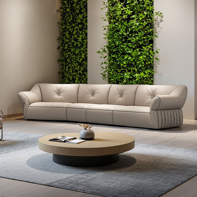 Italian Minimalist Creative Living Room Hotel Villa Three Seat Sofa Wooden Frame Fabric Lounge Sofa Furniture