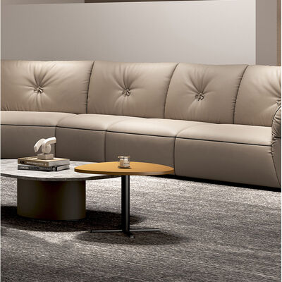 Italian Minimalist Creative Living Room Hotel Villa Three Seat Sofa Wooden Frame Fabric Lounge Sofa Furniture