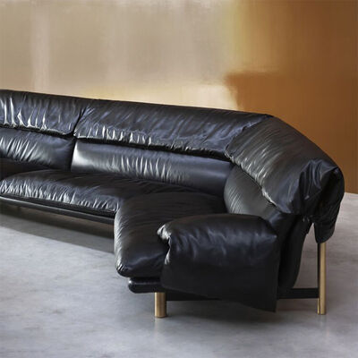 Italy Modern Sectional Sofa Baxter Jo Modular Sofa Set Black Leather Couch Leisure Sofa
