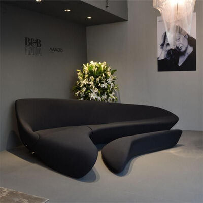 Half Moon Leather Living Room Home Furniture Moon Shape System Sofa