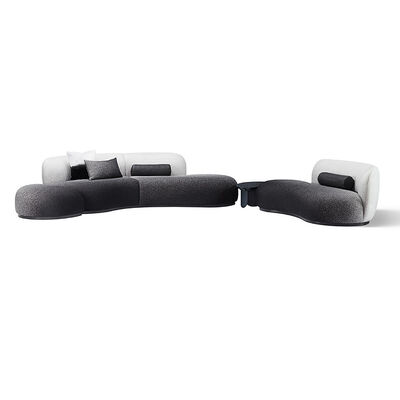 Gradient Fabric Arc-shaped Sofa, Living Room Hotel Designer Furniture, Modern and Simple Combination Modular Sofa,Source Factory