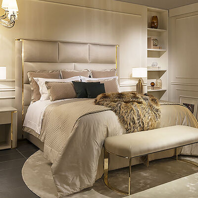 High End Bookcase Big Headboard Double Bed Frame Italian Leather Beds New Design Bedroom Furniture Luxury Modern King Size Bed
