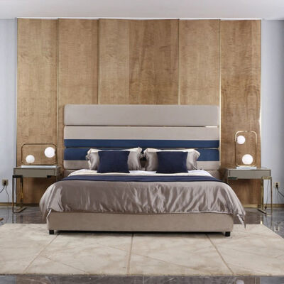 High Quality Simple Design Bed Room Furniture Set Platform Bed Frame King Size Leather Modern Double Luxury Beds
