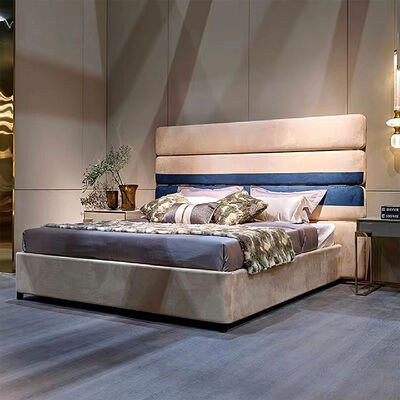 High Quality Simple Design Bed Room Furniture Set Platform Bed Frame King Size Leather Modern Double Luxury Beds