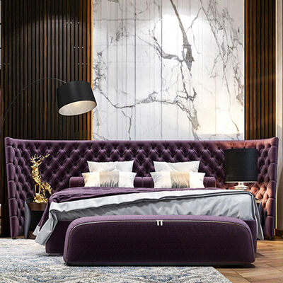 Customize Italian Luxury Bedroom Furniture Set Premium Villa Latest Design Double Bed Upholstered Bed King Size Bedroom Sets