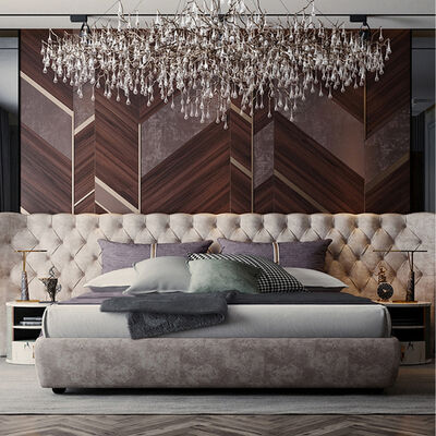 Customize Italian Luxury Bedroom Furniture Set Premium Villa Latest Design Double Bed Upholstered Bed King Size Bedroom Sets