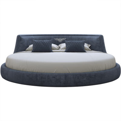 Latest Circle King Size Leather Cheap Round Shape Bed With Mattress