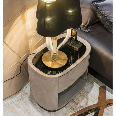 Luxury Modern Italian 1.8*2 Custom Size Queen King Double Bed Up-Holstered with Metal Frame Fabric Leather for Villa Home House