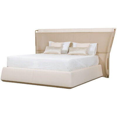 Hotel Apartment Bedroom Sets Luxury Queen King Size Bed Modern Italian Leather Soft Double Bed Design