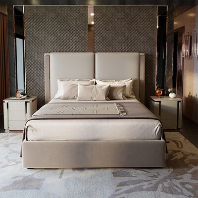 Manufacturer Customization High Quality Italian Design Luxury Bedroom Furniture Hotel Villa Bedroom Bed