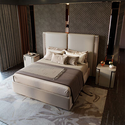 Manufacturer Customization High Quality Italian Design Luxury Bedroom Furniture Hotel Villa Bedroom Bed