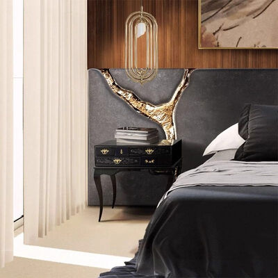 Villa Bedroom Furniture Set king Full Size Bed Frame White Luxury Upholstered Headboard Adult Full Size Bed