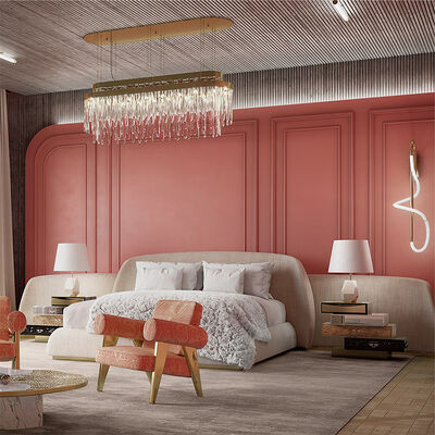 High Quality Luxury Queen king Size Unique Curved Bed Frame Italian Design Unique Creative Bed