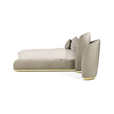 High Quality Luxury Queen king Size Unique Curved Bed Frame Italian Design Unique Creative Bed