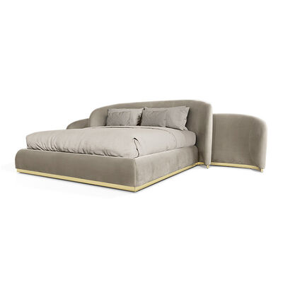 High Quality Luxury Queen king Size Unique Curved Bed Frame Italian Design Unique Creative Bed
