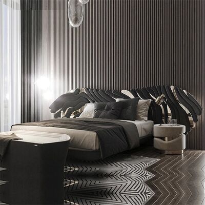 Latest Design Other Bed Custom Made Villa Master Room Super king Bed Royal Nubuck Luxury king Bed Bedroom Sets