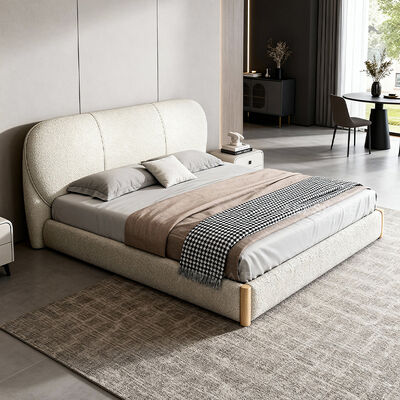 Nordic Style Teddy Velvet Art Bed Bedroom Furniture Italian Luxury Modern King Size Bedroom Set