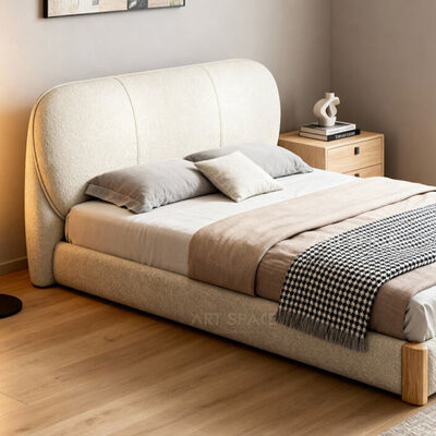 Nordic Style Teddy Velvet Art Bed Bedroom Furniture Italian Luxury Modern King Size Bedroom Set