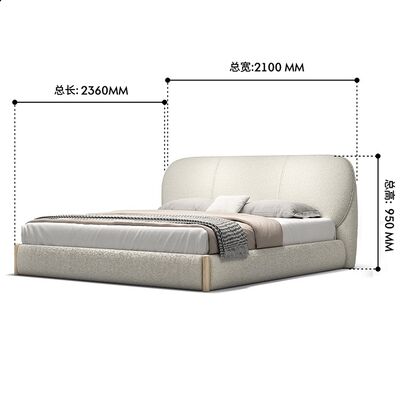 Nordic Style Teddy Velvet Art Bed Bedroom Furniture Italian Luxury Modern King Size Bedroom Set