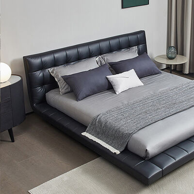 Italian Design Fabric Leather Bed Frame Bedroom Soft King Size Queen Size Beds