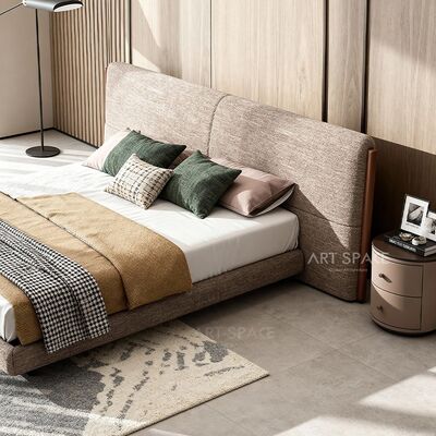 Gainsville Furniture High End Furniture Manufacturer Italian Modern Luxury Bedroom Bett Set Velvet Fabric Super King Bed