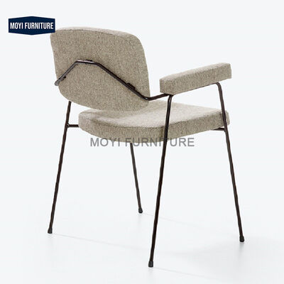 Minimalist Nordic Leisure Metal Legs Restaurant Chairs Upholstered Velvet Dining Chair