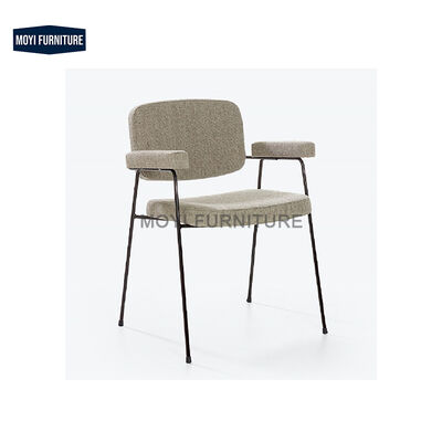 Minimalist Nordic Leisure Metal Legs Restaurant Chairs Upholstered Velvet Dining Chair