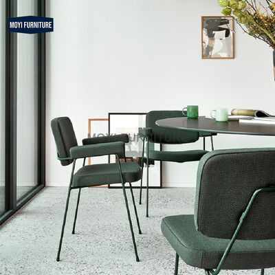 Minimalist Nordic Leisure Metal Legs Restaurant Chairs Upholstered Velvet Dining Chair