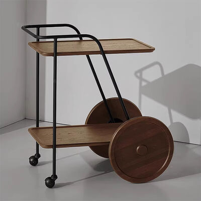 MOYI Luxury Beverage Decoration Dining Car, Solid Wood Metal  Table, Mobile Storage , bar Cart, Wine Rack