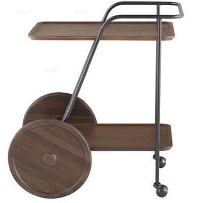 MOYI Luxury Beverage Decoration Dining Car, Solid Wood Metal  Table, Mobile Storage , bar Cart, Wine Rack