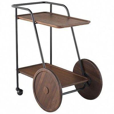 MOYI Luxury Beverage Decoration Dining Car, Solid Wood Metal  Table, Mobile Storage , bar Cart, Wine Rack