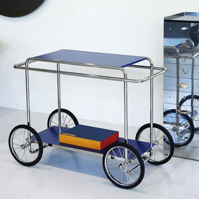 MOYI Luxury the Drinks Nordic Serving Hotel Sausage Snacks Tea Wooden Leather Dining Kitchen Trolley