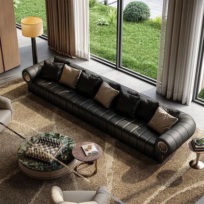 Modern Three-Seat Shell Shaped Sofa New Fashion High Elasticity Sponge for Stylish Hotel Apartment Villa Living Room Furniture