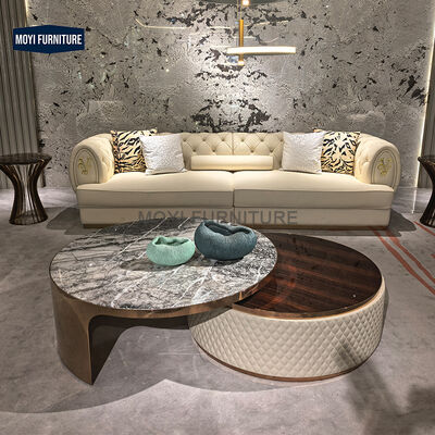 High Quality American Style Luxurious Sofa Contemporary Italian Luxury Lounge Leather Sofa