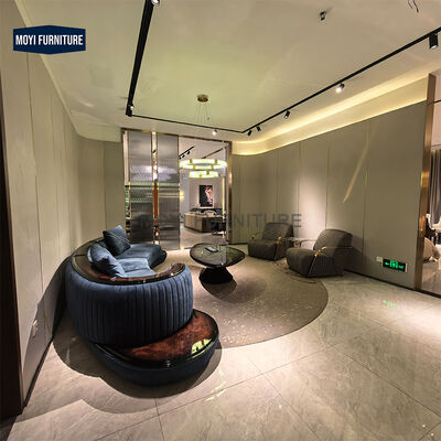 Latest Brand High Quality Customized Semi-curved Sofa Curved Circular Sofa with Marble Side Table Big Curved Couch Sofa