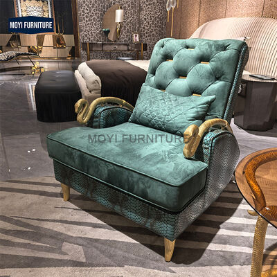 Custom New Designer Style Luxury Microfiber Fabric Leather Sofa Home Furniture House Sofa Set Luxury Living Room with Brass Legs