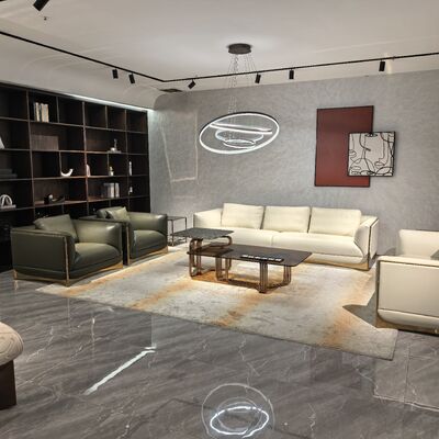 High End Living Room Sofas 3 Seater Elegant Design Comfortable Grain Fabric Luxury Sofa Set Furniture
