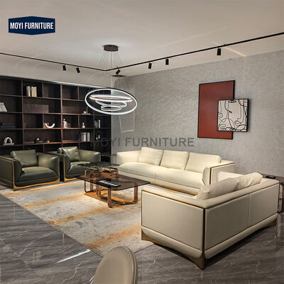 High End Living Room Sofas 3 Seater Elegant Design Comfortable Grain Fabric Luxury Sofa Set Furniture