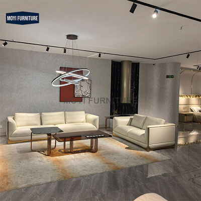 High End Living Room Sofas 3 Seater Elegant Design Comfortable Grain Fabric Luxury Sofa Set Furniture