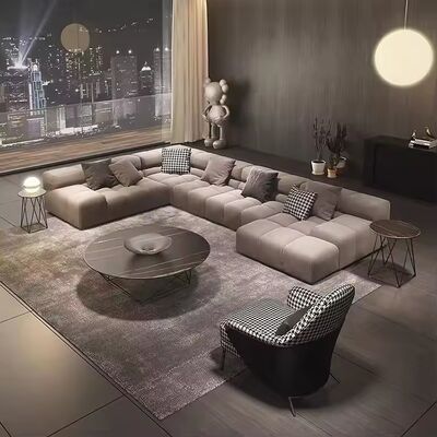 Customizable L Shape Corner Living Room Furniture Modern Style Customized Color Leather Sectional Sofa Set Youpin