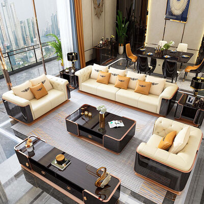 Leather Sectional Sofa New Design High Quality House Set Furniture Luxury Living Room Modern Sofa Set Leather Sectional Sofa