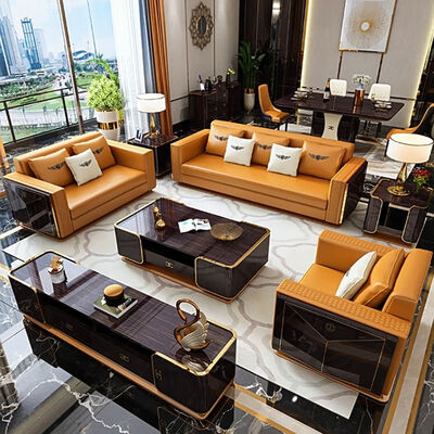 Leather Sectional Sofa New Design High Quality House Set Furniture Luxury Living Room Modern Sofa Set Leather Sectional Sofa