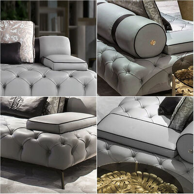 Luxury Sofa Living Room Furniture Curved Home Lounge Sofa Sets Italian Modern Fabric Velvet Sofa SALA Set Furniture