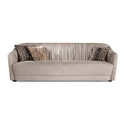 Luxury Sofa Living Room Furniture Curved Home Lounge Sofa Sets Italian Modern Fabric Velvet Sofa SALA Set