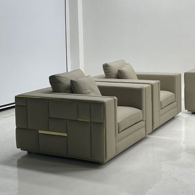High - End Luxury Sofa Set With Marble - Inlaid Details, Ideal for Upscale Living Rooms